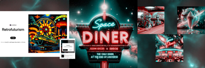 Space Diner AI World Retrofuturism
