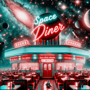 Space Diner with Space Cat